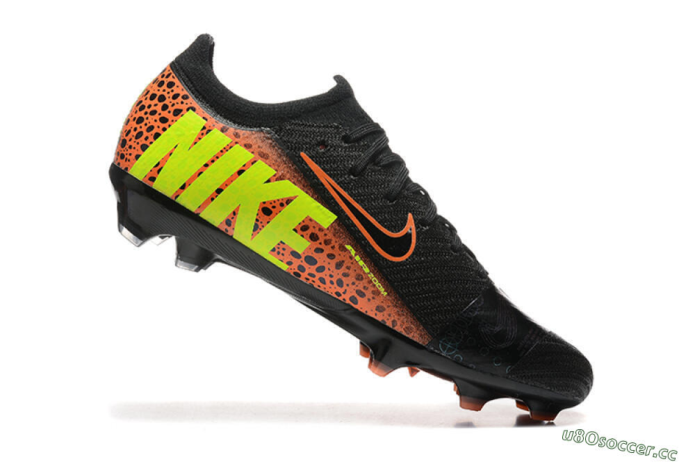 Unisex Nike Air Zoom Mercurial Vapor 16 Elite FG Firm Ground Low-Tops Football Boots - Black/Orange/Yellow 4