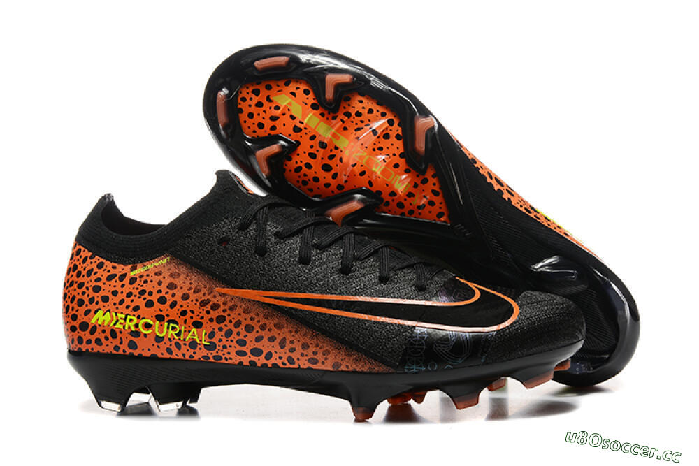 Unisex Nike Air Zoom Mercurial Vapor 16 Elite FG Firm Ground Low-Tops Football Boots - Black/Orange/Yellow 2