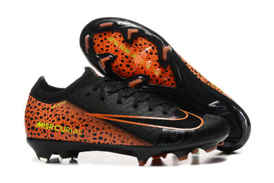 Unisex Nike Air Zoom Mercurial Vapor 16 Elite FG Firm Ground Low-Tops Football Boots - Black/Orange/Yellow
