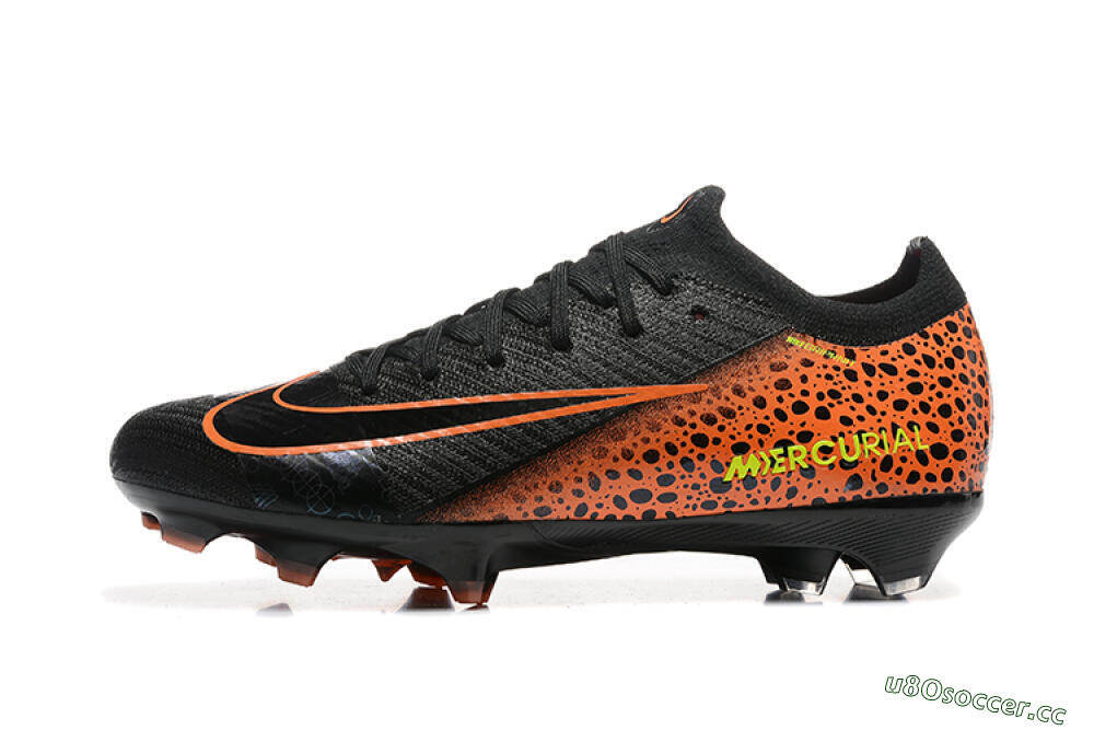 Unisex Nike Air Zoom Mercurial Vapor 16 Elite FG Firm Ground Low-Tops Football Boots - Black/Orange/Yellow 0