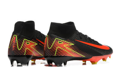 Unisex Nike Air Zoom Mercurial Superfly 10 Elite FG Firm Ground High-Tops Football Boots - Black/Red/Yellow