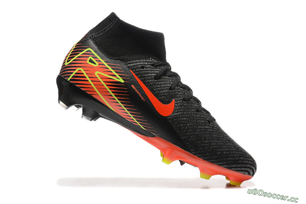 Unisex Nike Air Zoom Mercurial Superfly 10 Elite FG Firm Ground High-Tops Football Boots - Black/Red/Yellow 4