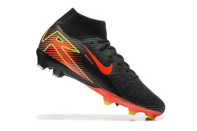 Unisex Nike Air Zoom Mercurial Superfly 10 Elite FG Firm Ground High-Tops Football Boots - Black/Red/Yellow