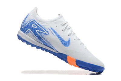 Unisex Nike Air Zoom Mercurial Vapor 16 Elite TF Artificial Turf Low-Tops Football Shoes - White/Blue/Orange