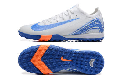 Unisex Nike Air Zoom Mercurial Vapor 16 Elite TF Artificial Turf Low-Tops Football Shoes - White/Blue/Orange