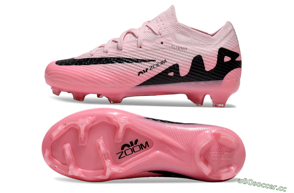 Kids Kids Nike Air Zoom Mercurial Vapor 15 Elite FG Firm Ground Low-Tops Football Boots - Pink/Black 1