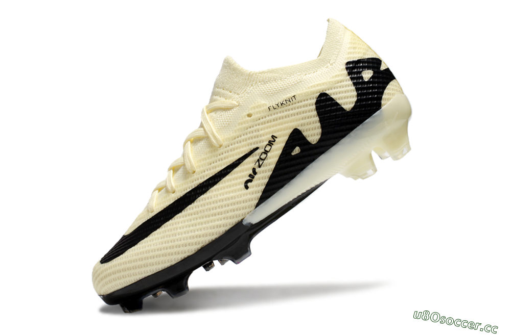 Kids Kids Nike Air Zoom Mercurial Vapor 15 Elite FG Firm Ground Low-Tops Football Boots - Beige/Black 5