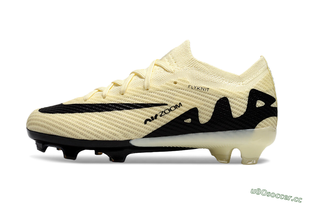 Kids Kids Nike Air Zoom Mercurial Vapor 15 Elite FG Firm Ground Low-Tops Football Boots - Beige/Black 0