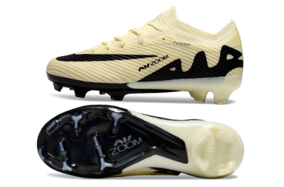 Kids Kids Nike Air Zoom Mercurial Vapor 15 Elite FG Firm Ground Low-Tops Football Boots - Beige/Black
