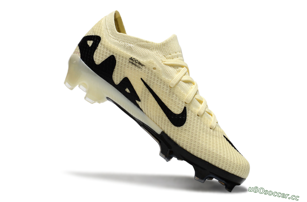 Kids Kids Nike Air Zoom Mercurial Vapor 15 Elite FG Firm Ground Low-Tops Football Boots - Beige/Black 4