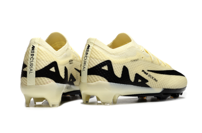 Kids Kids Nike Air Zoom Mercurial Vapor 15 Elite FG Firm Ground Low-Tops Football Boots - Beige/Black