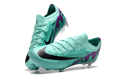 Kids Kids Nike Air Zoom Mercurial Vapor 15 Elite FG Firm Ground Low-Tops Football Boots - Jade/Purple/Black