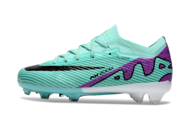 Kids Kids Nike Air Zoom Mercurial Vapor 15 Elite FG Firm Ground Low-Tops Football Boots - Jade/Purple/Black