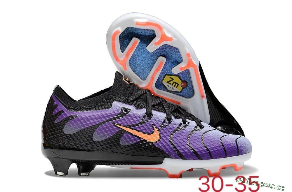 Kids Kids Nike Air Zoom Mercurial Vapor 15 Elite FG Firm Ground Low-Tops Football Boots - Purple/Orange/Black 2