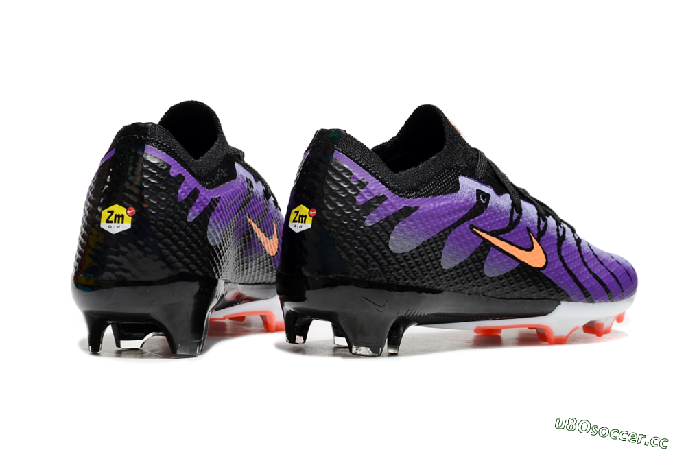 Kids Kids Nike Air Zoom Mercurial Vapor 15 Elite FG Firm Ground Low-Tops Football Boots - Purple/Orange/Black 7