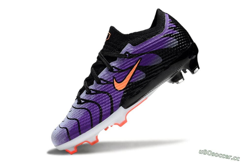 Kids Kids Nike Air Zoom Mercurial Vapor 15 Elite FG Firm Ground Low-Tops Football Boots - Purple/Orange/Black 5