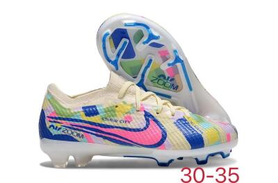 Kids Kids Nike Air Zoom Mercurial Vapor 15 Elite FG Firm Ground Low-Tops Football Boots - Beige/Blue/Yellow/Pink
