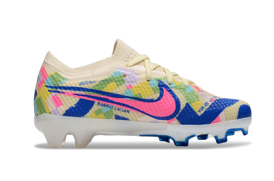 Kids Kids Nike Air Zoom Mercurial Vapor 15 Elite FG Firm Ground Low-Tops Football Boots - Beige/Blue/Yellow/Pink