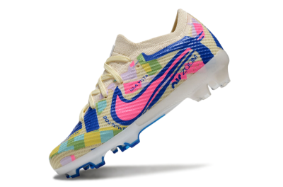 Kids Kids Nike Air Zoom Mercurial Vapor 15 Elite FG Firm Ground Low-Tops Football Boots - Beige/Blue/Yellow/Pink