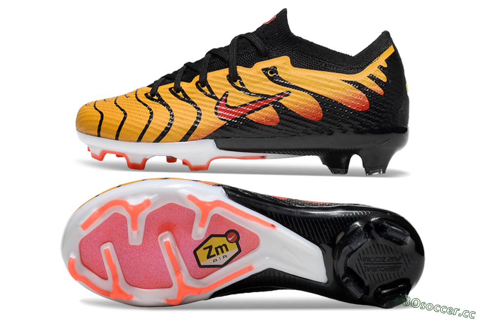 Kids Kids Nike Air Zoom Mercurial Vapor 15 Elite FG Firm Ground Low-Tops Football Boots - Yellow/Black/Red 1