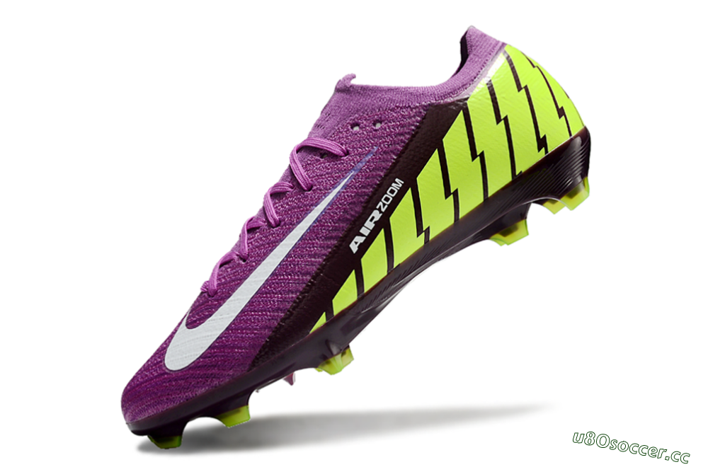Unisex Nike Air Zoom Mercurial Vapor 16 Elite FG Firm Ground Low-Tops Football Boots - Purple/White/Yellow/Brown 5