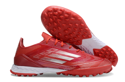 Men's Adidas F50 Pro TF Artificial Turf Low-Tops Football Shoes - Red/Silver/White