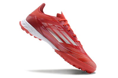 Men's Adidas F50 Pro TF Artificial Turf Low-Tops Football Shoes - Red/Silver/White
