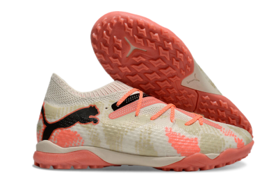 Men's Puma Future Ultimate TF Artificial Turf Low-Tops Football Shoes - Beige/Red/Black