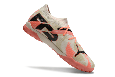 Men's Puma Future Ultimate TF Artificial Turf Low-Tops Football Shoes - Beige/Red/Black