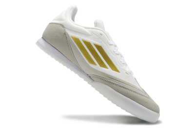 Men's Messi Adizero F50 Freestyle IC Indoor & Futsal Low-Tops Football Shoes - White/Grey/Gold