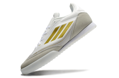 Men's Messi Adizero F50 Freestyle IC Indoor & Futsal Low-Tops Football Shoes - White/Grey/Gold