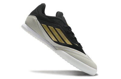 Men's Messi Adizero F50 Freestyle IC Indoor & Futsal Low-Tops Football Shoes - Grey/Black/Gold