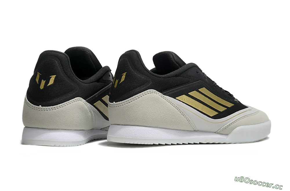 Men's Messi Adizero F50 Freestyle IC Indoor & Futsal Low-Tops Football Shoes - Grey/Black/Gold 6