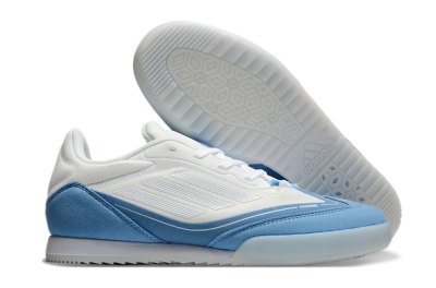 Men's Messi Adizero F50 Freestyle IC Indoor & Futsal Low-Tops Football Shoes - White/Blue/Grey
