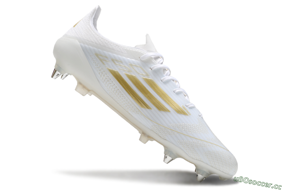 Men's Adidas F50 Elite SG Soft Ground Low-Tops Football Boots - White/Gold/Silver 4