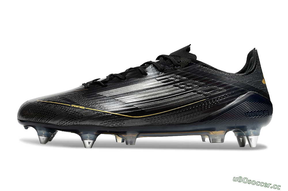 Men's Adidas F50 Elite SG Soft Ground Low-Tops Football Boots - Black/Gold/Silver 0