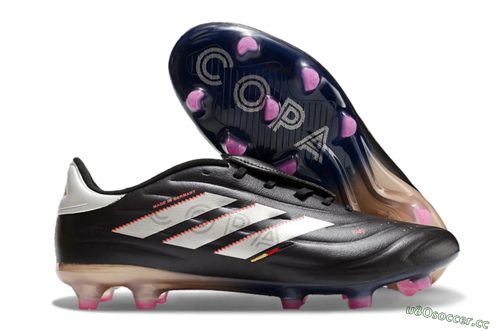 Men's Adidas Copa Pure 2 FG Firm Ground Low-Tops Football Boots - Black/White/Blue 2
