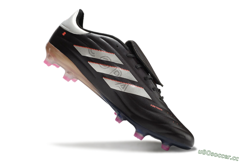 Men's Adidas Copa Pure 2 FG Firm Ground Low-Tops Football Boots - Black/White/Blue 4