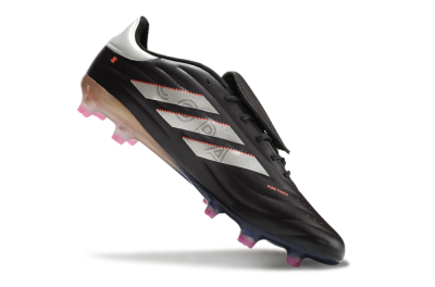 Men's Adidas Copa Pure 2 FG Firm Ground Low-Tops Football Boots - Black/White/Blue