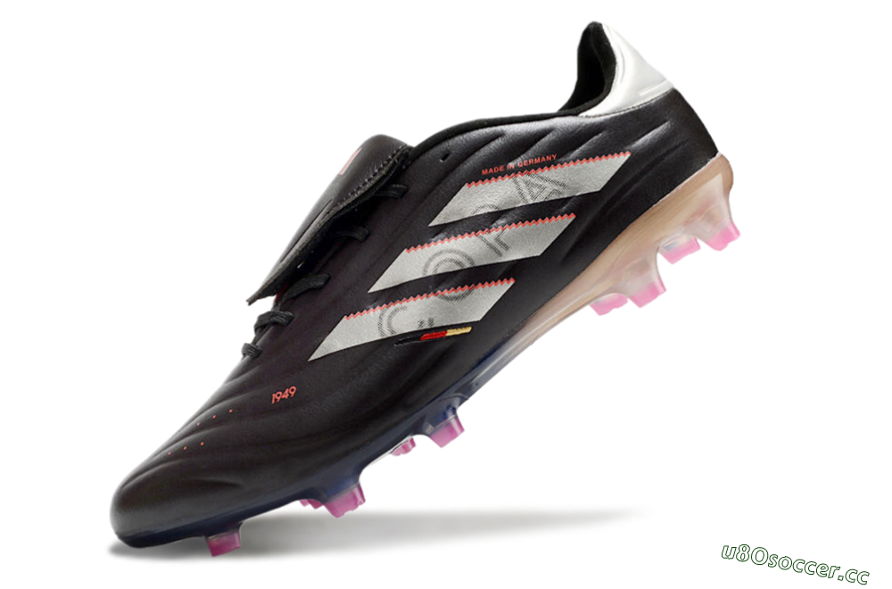 Men's Adidas Copa Pure 2 FG Firm Ground Low-Tops Football Boots - Black/White/Blue 5