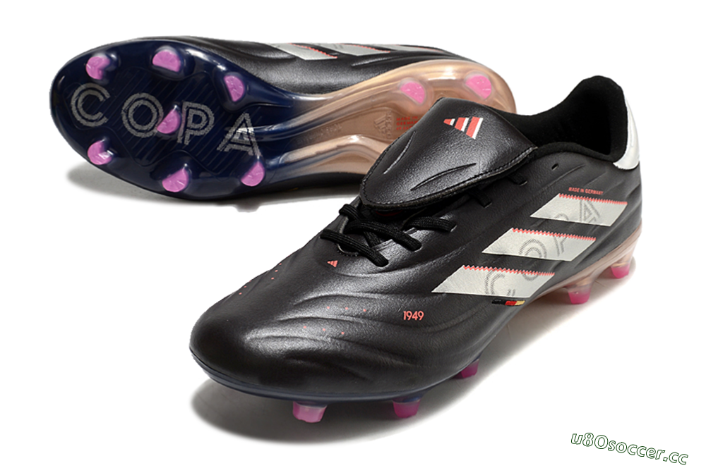 Men's Adidas Copa Pure 2 FG Firm Ground Low-Tops Football Boots - Black/White/Blue 3