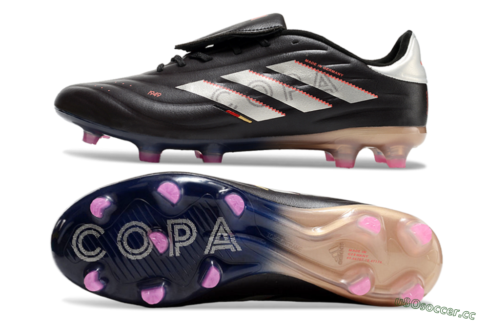 Men's Adidas Copa Pure 2 FG Firm Ground Low-Tops Football Boots - Black/White/Blue 1