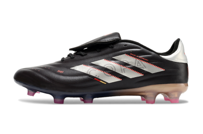 Men's Adidas Copa Pure 2 FG Firm Ground Low-Tops Football Boots - Black/White/Blue