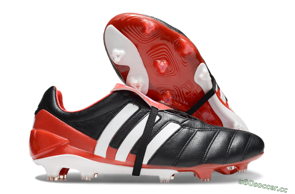 Men's Adidas Predator Mutator Mania Tormentor FG Firm Ground Low-Tops Football Boots - Black/White/Red 2