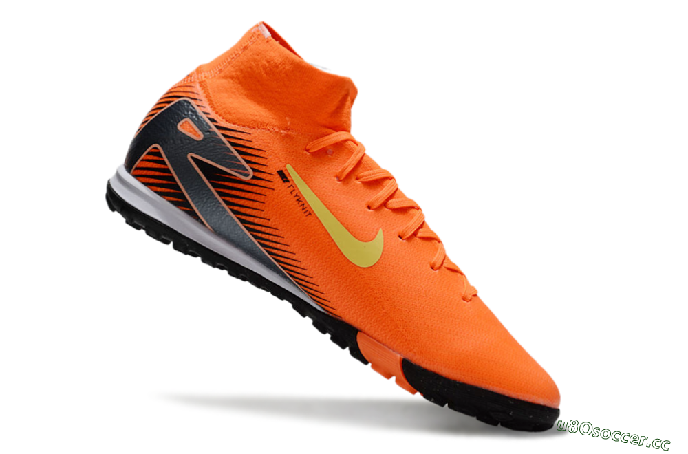 Men's Nike Air Zoom Mercurial Superfly 10 Elite TF Artificial Turf High-Tops Football Shoes - Red/Yellow/Black 4