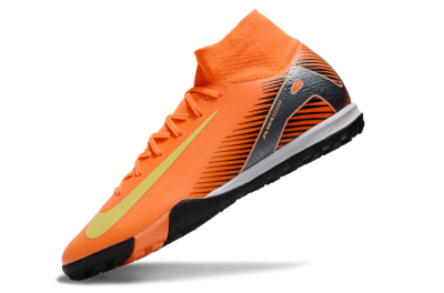 Men's Nike Air Zoom Mercurial Superfly 10 Elite TF Artificial Turf High-Tops Football Shoes - Red/Yellow/Black