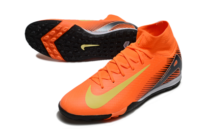 Men's Nike Air Zoom Mercurial Superfly 10 Elite TF Artificial Turf High-Tops Football Shoes - Red/Yellow/Black