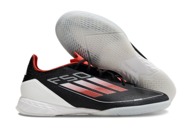 Men's Adidas F50 Pro IC Indoor & Futsal Low-Tops Football Shoes - Black/Red/White
