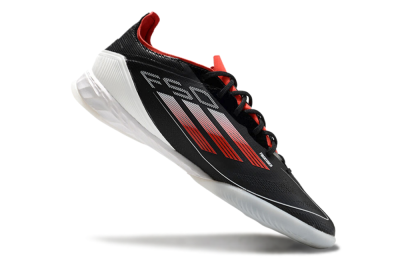 Men's Adidas F50 Pro IC Indoor & Futsal Low-Tops Football Shoes - Black/Red/White