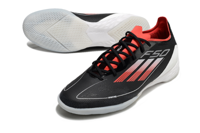 Men's Adidas F50 Pro IC Indoor & Futsal Low-Tops Football Shoes - Black/Red/White
